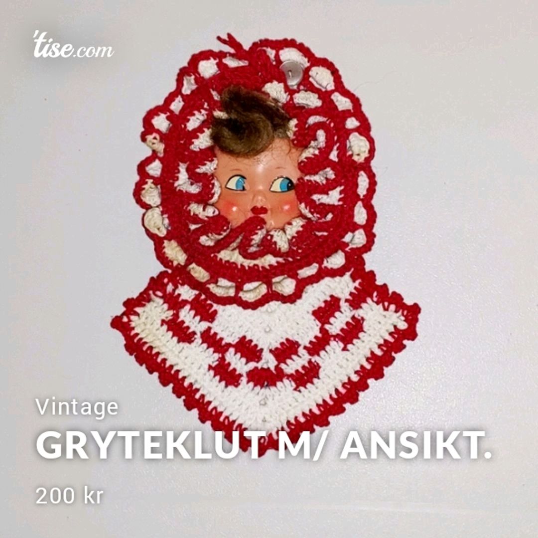 Gryteklut m/ ansikt