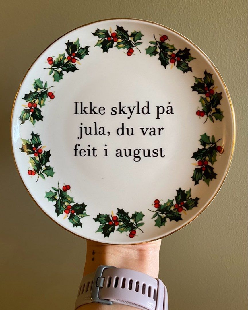 Asjett med tekst