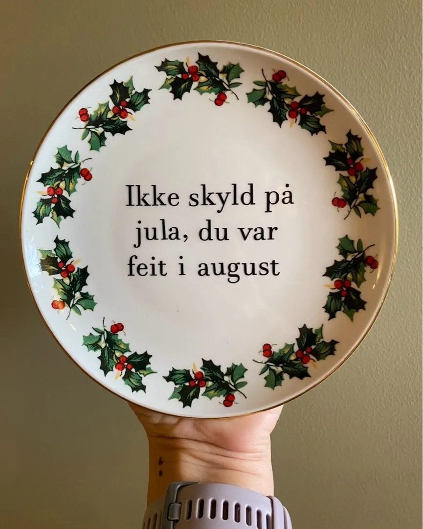 Asjett med tekst