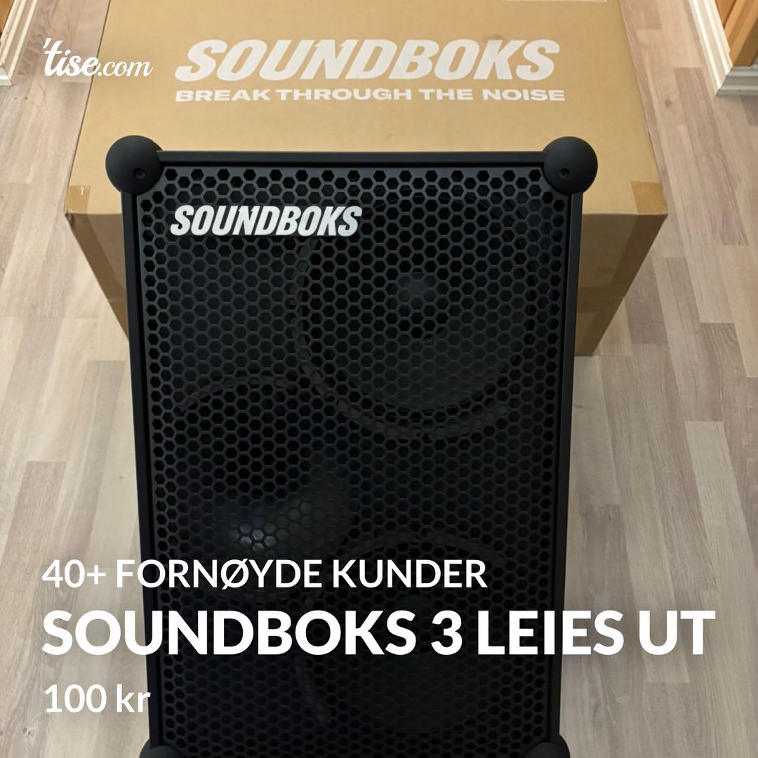 Soundboks 3 leies ut