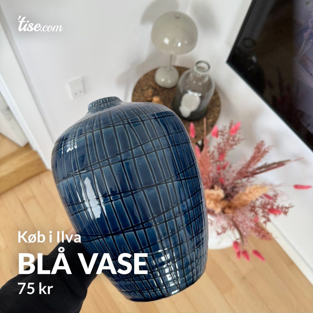 Blå vase