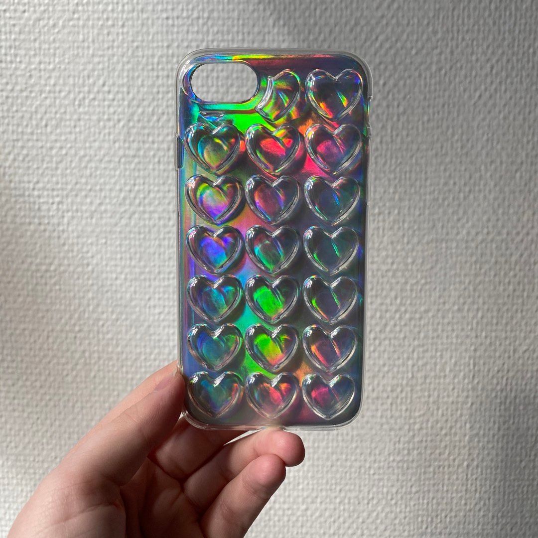 3D hjerte holo case