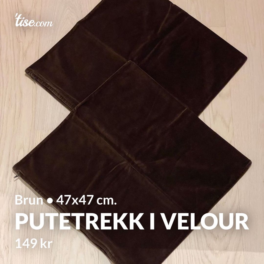 Putetrekk i velour