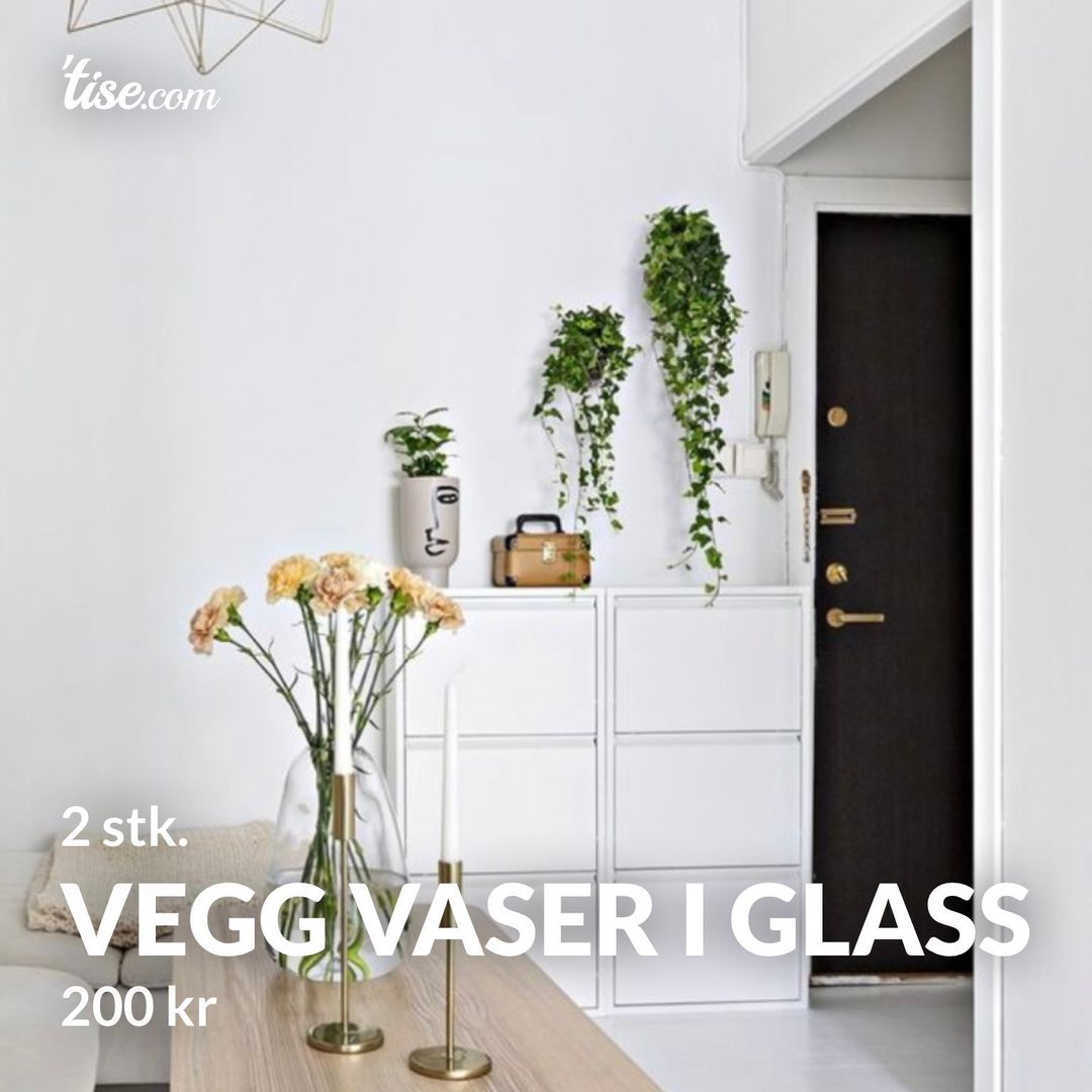 vegg vaser i glass