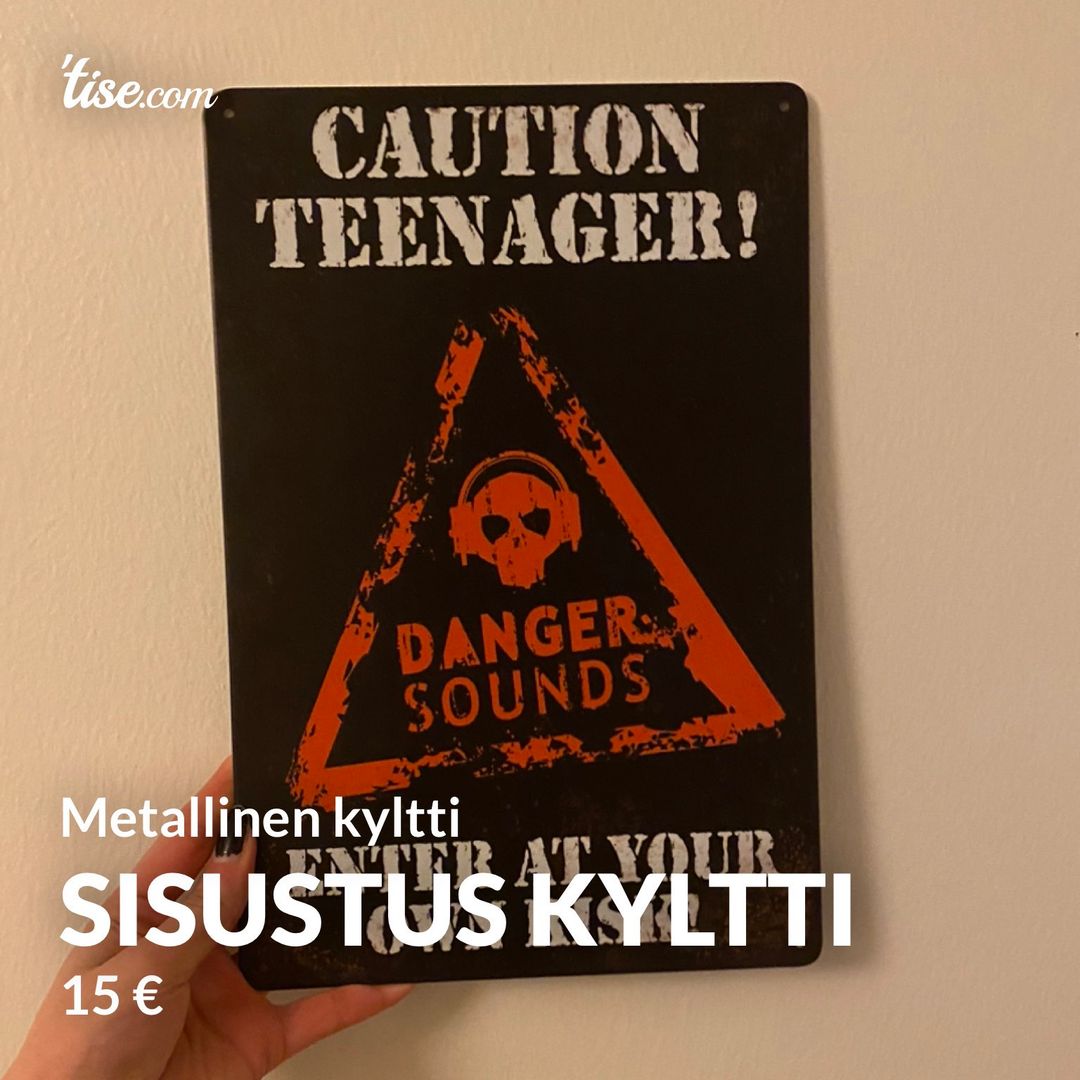 Sisustus kyltti