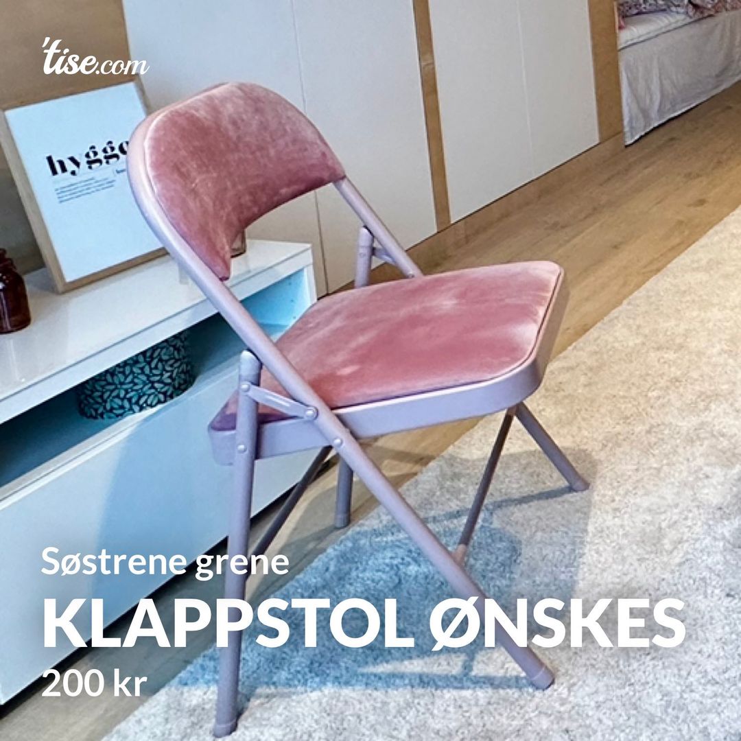 Klappstol ønskes