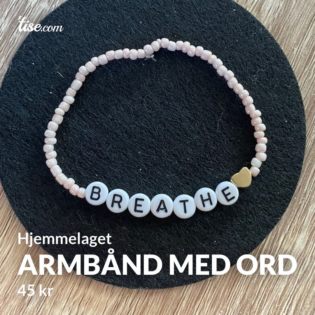 Armbånd med ord