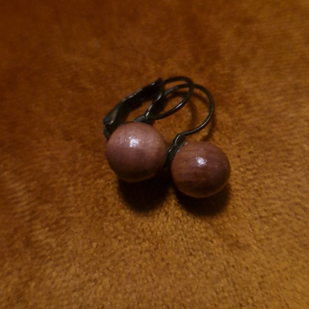 Wood Look Earrings