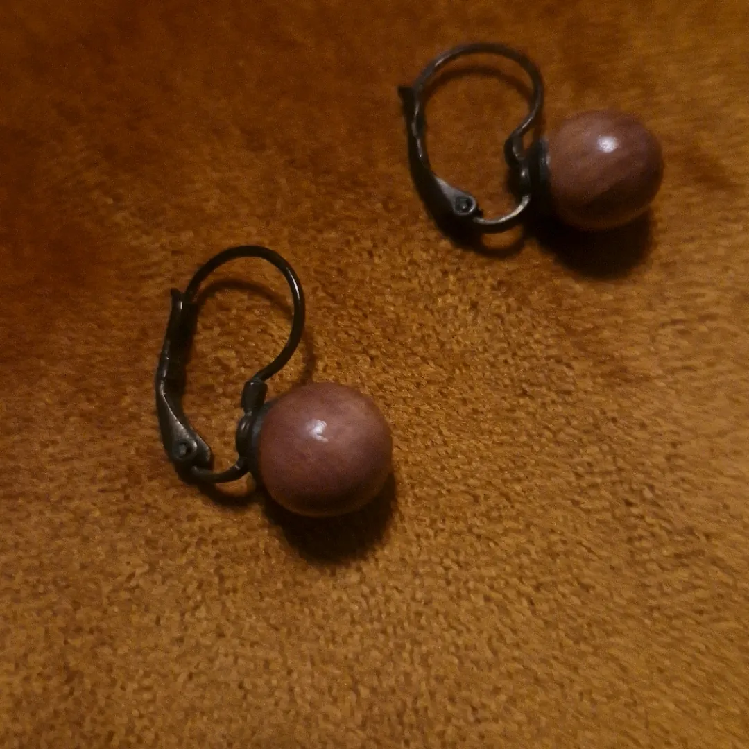 Wood Look Earrings