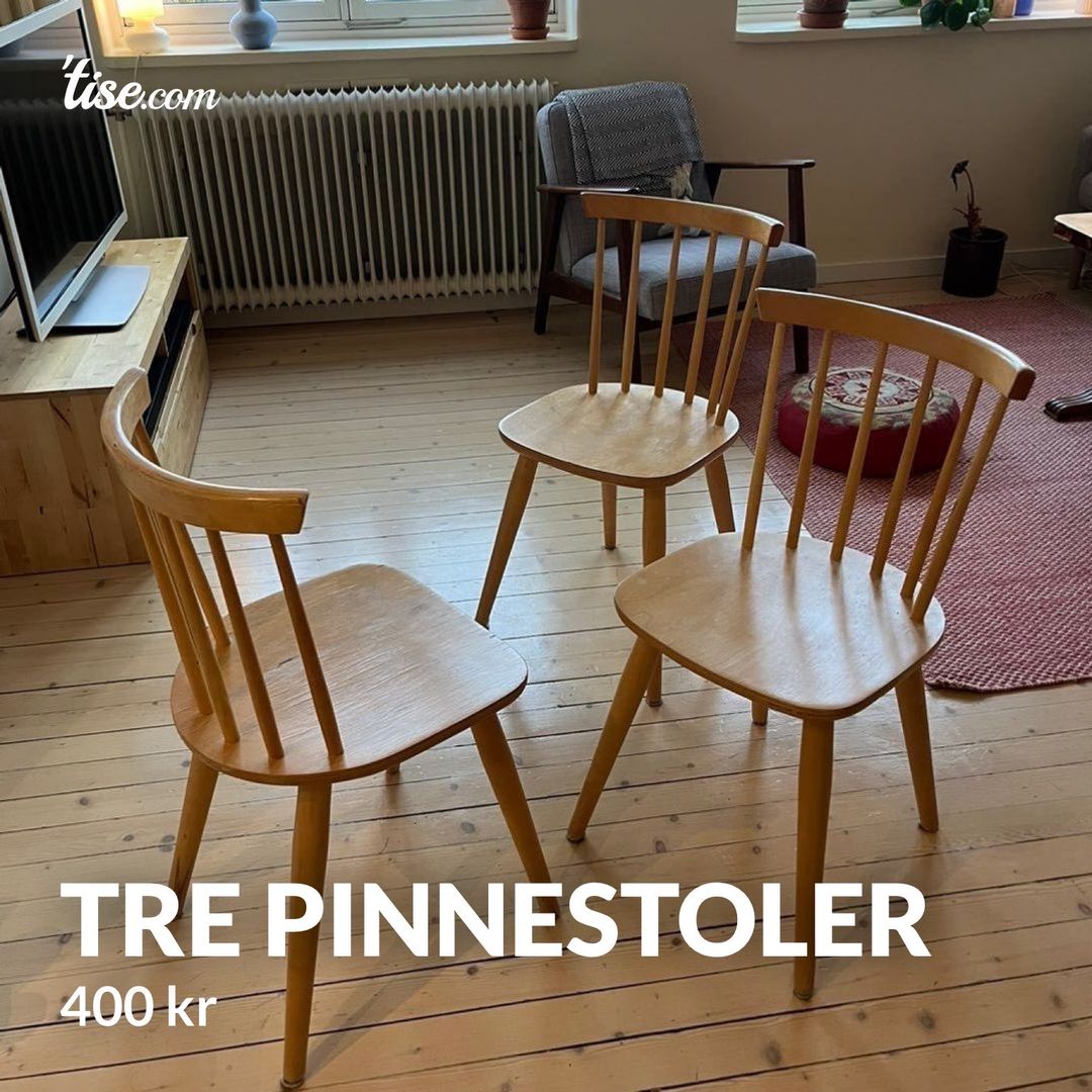 Tre pinnestoler