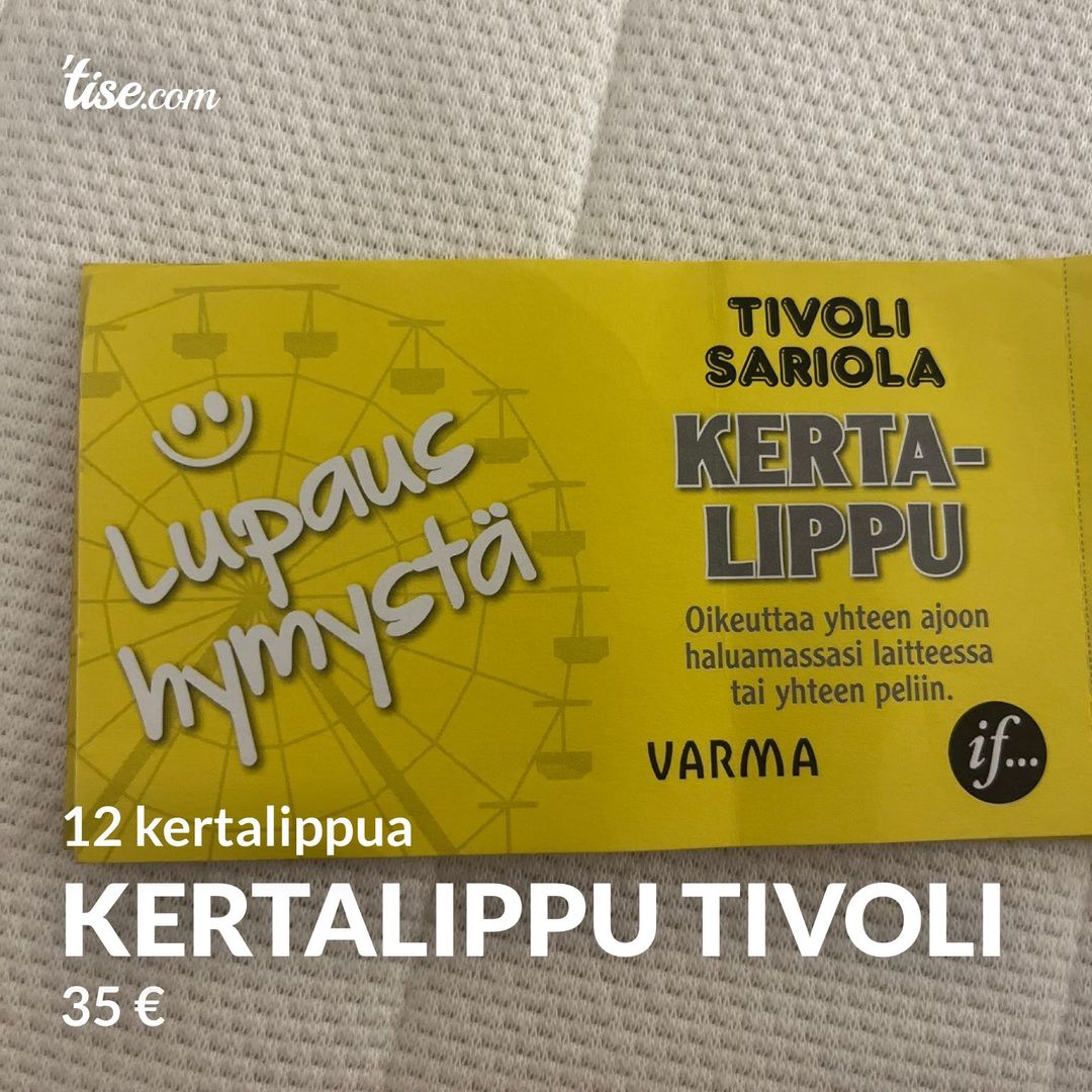 Kertalippu Tivoli