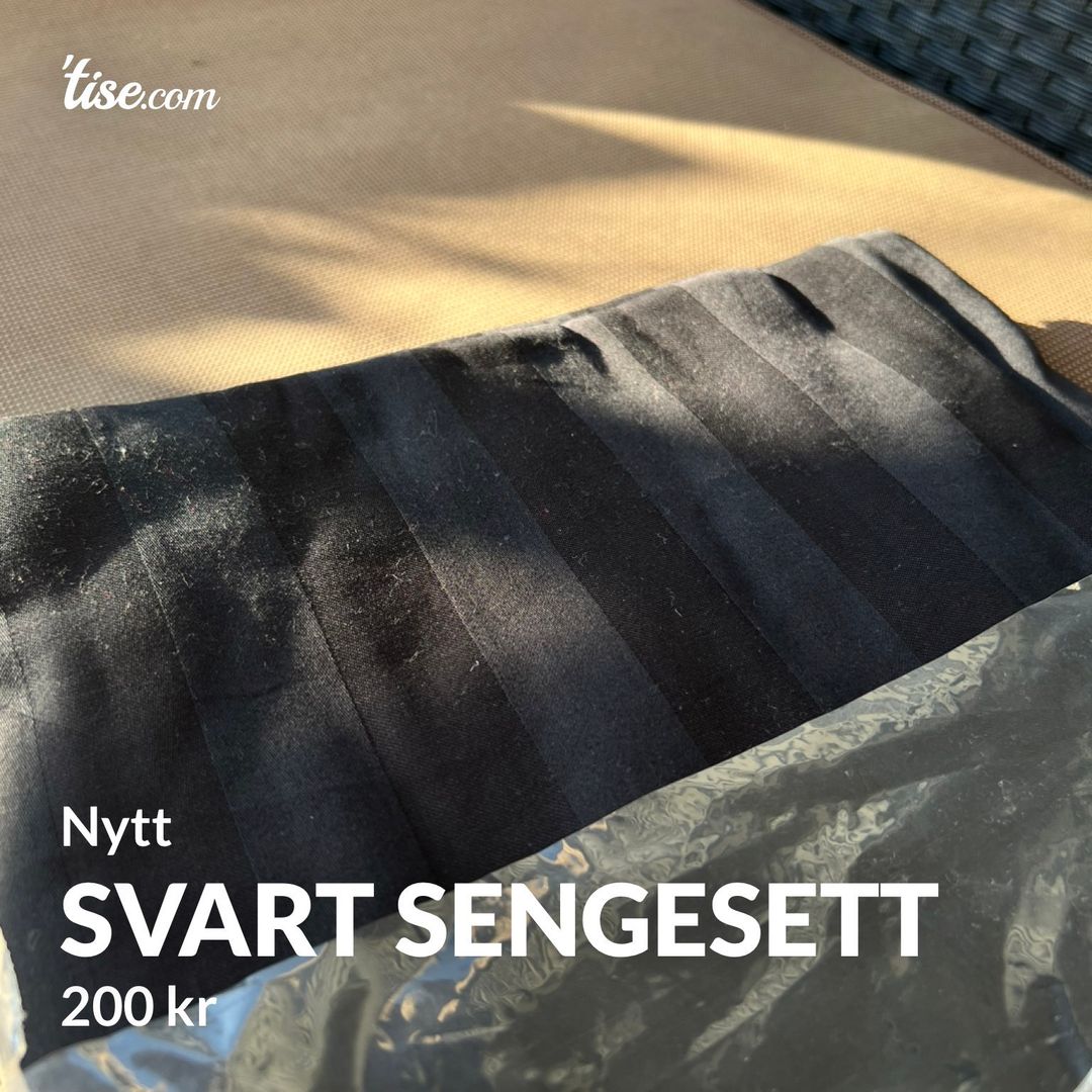 Svart sengesett