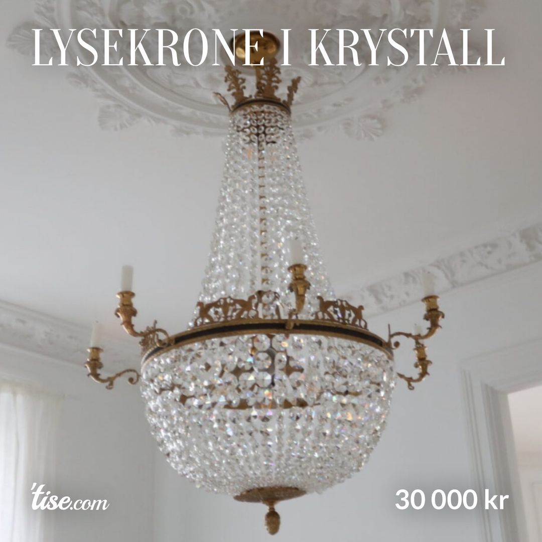 Lysekrone i krystall