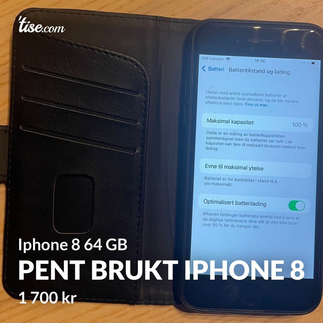 Pent brukt Iphone 8