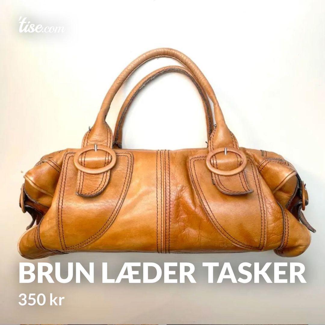 Brun læder tasker