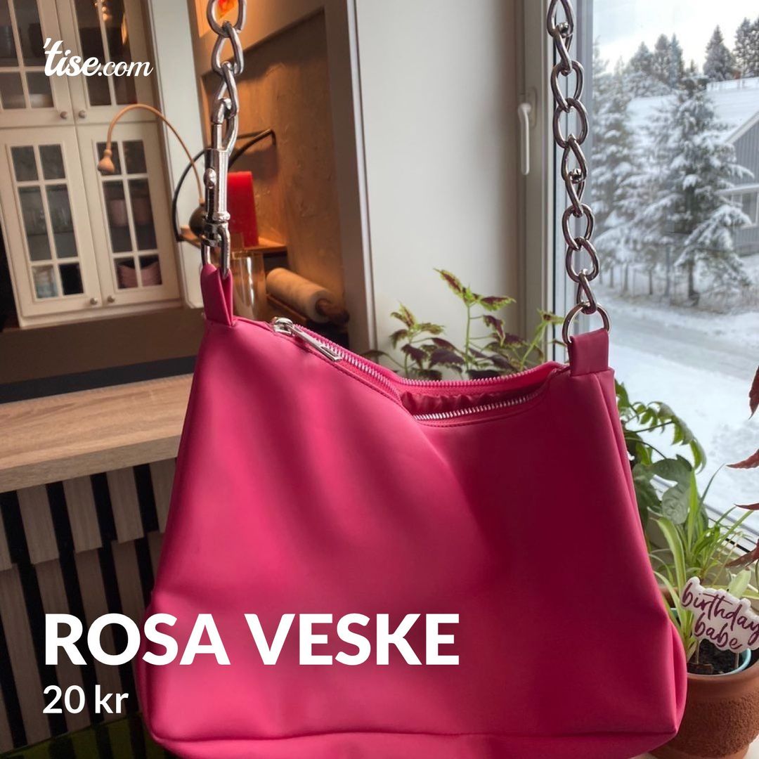 rosa veske