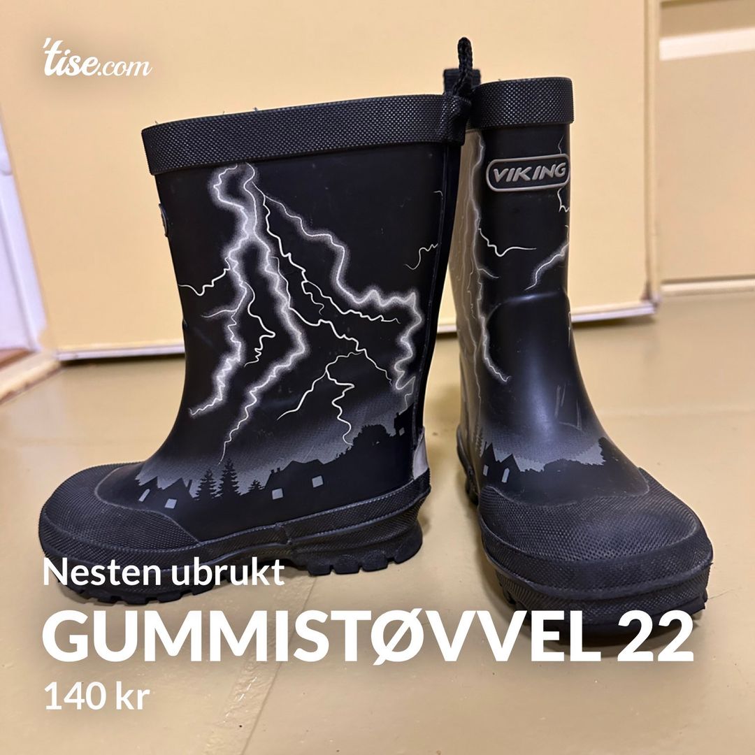 Gummistøvvel 22