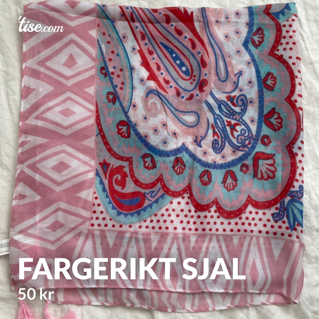 Fargerikt sjal