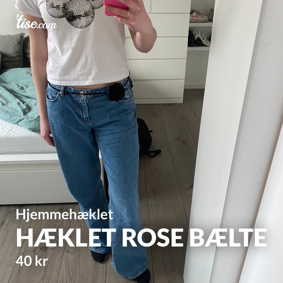 Hæklet rose bælte