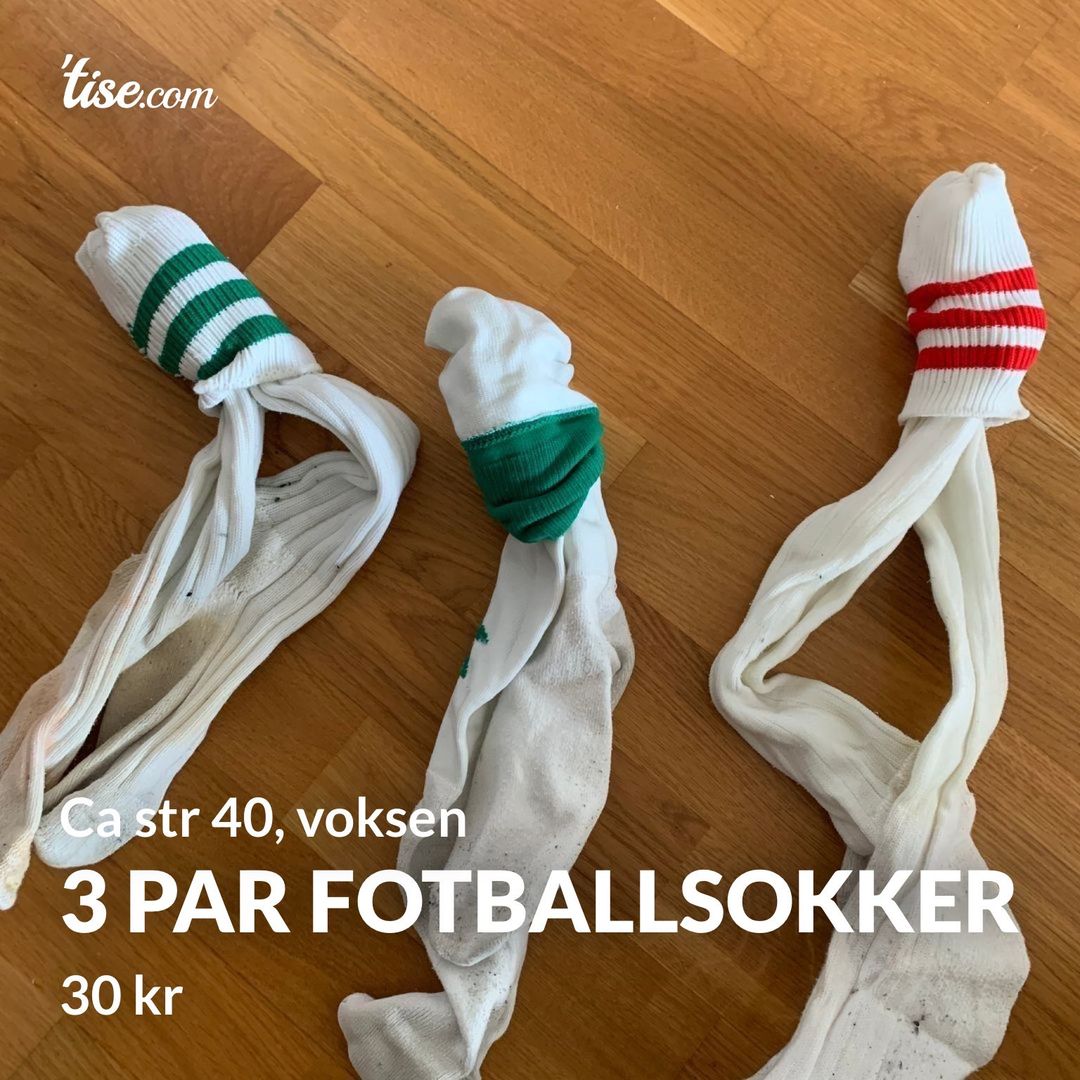 3 par fotballsokker