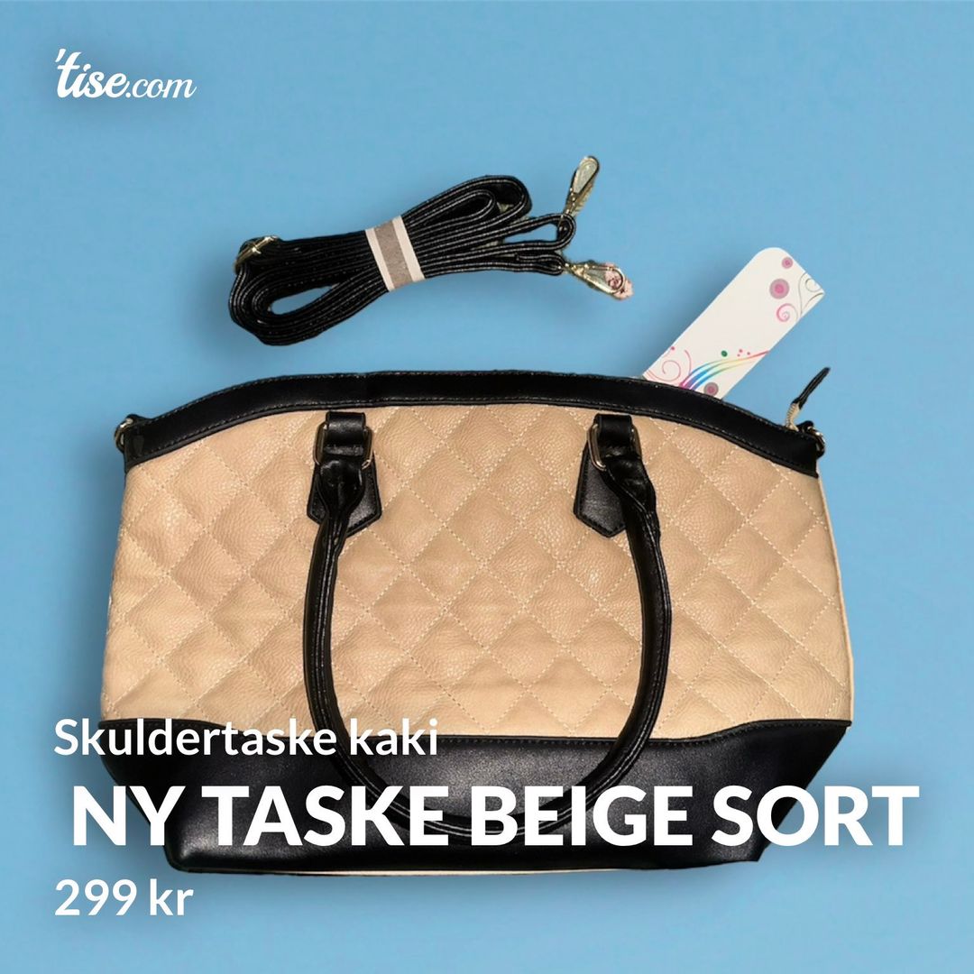 Ny taske beige sort