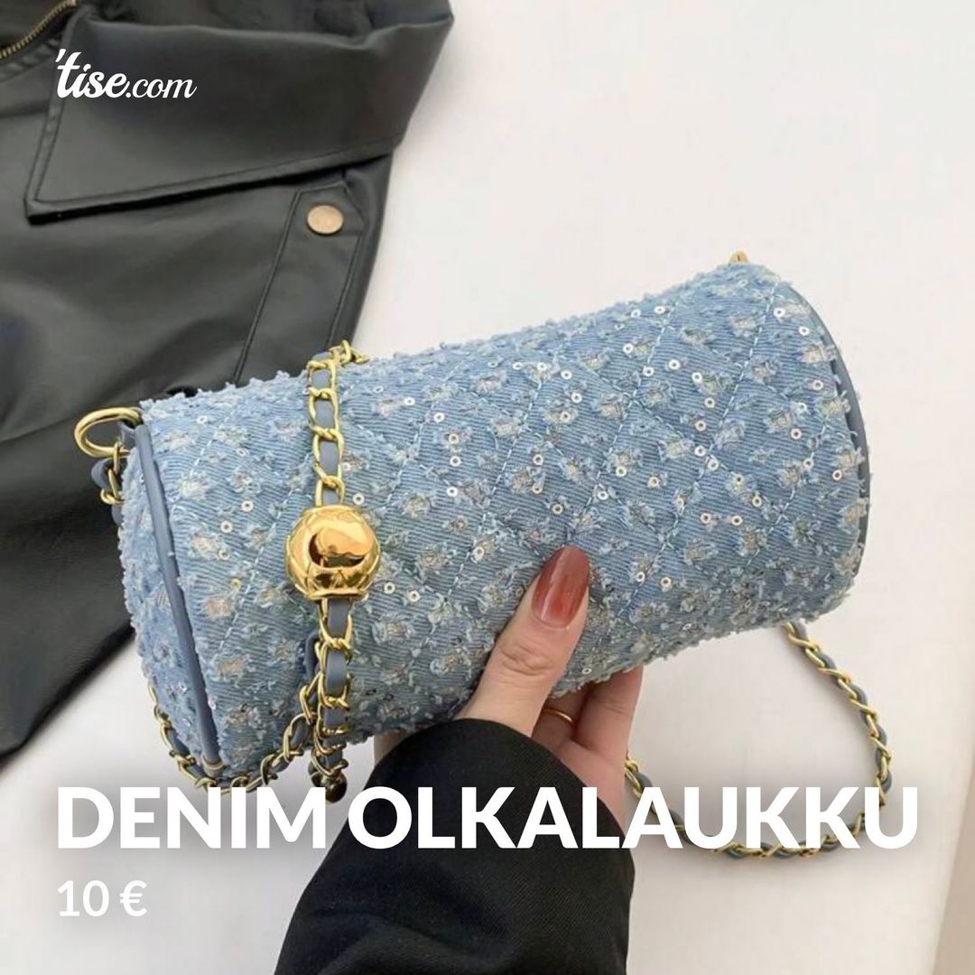 Denim olkalaukku