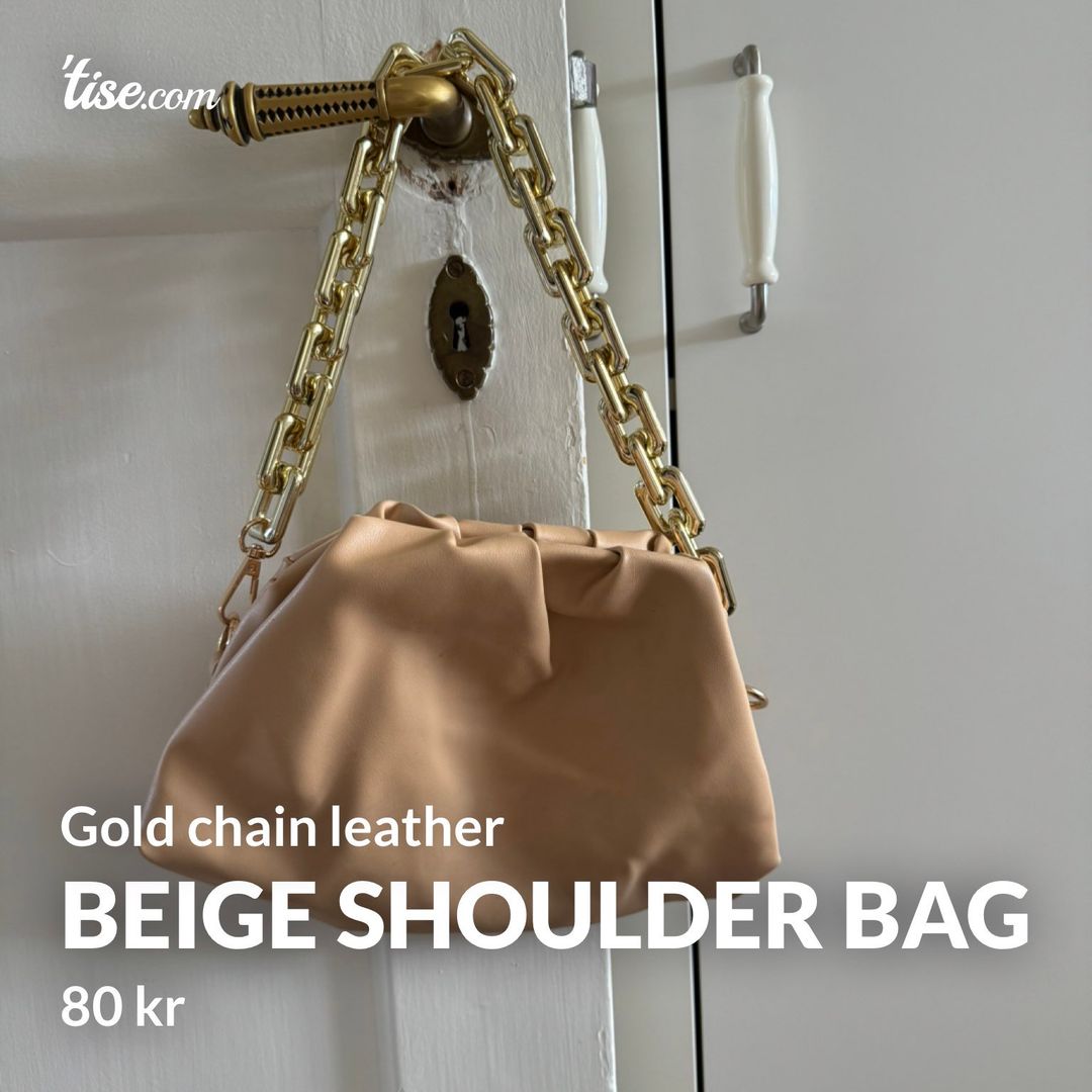 Beige shoulder bag