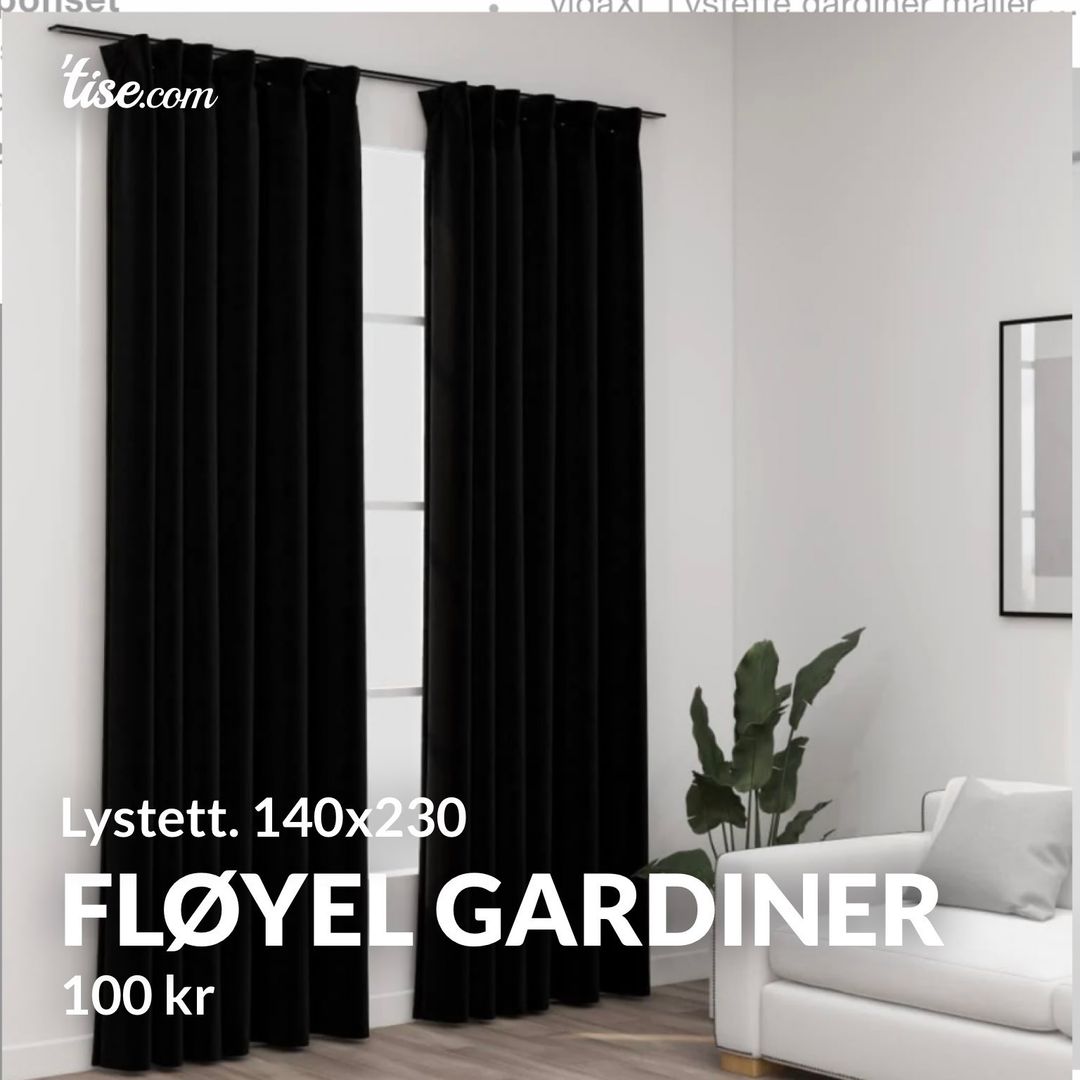 Fløyel gardiner