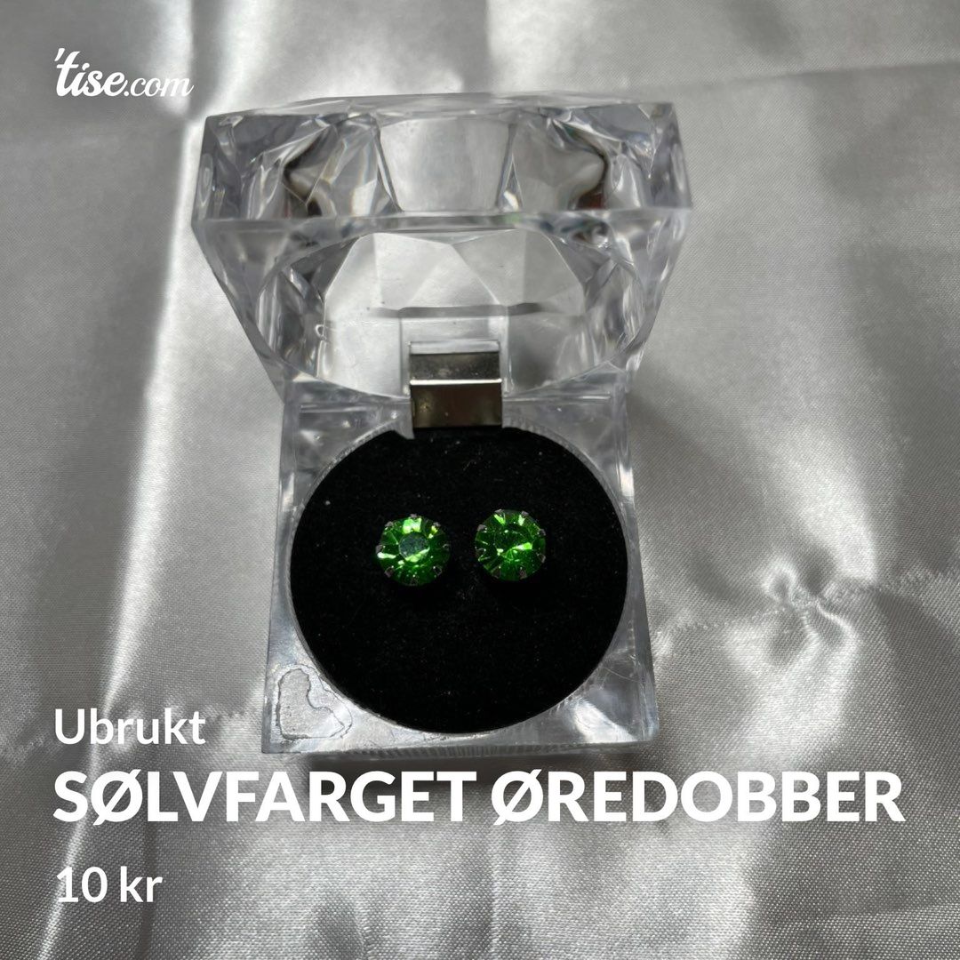 SØLVFARGET ØREDOBBER