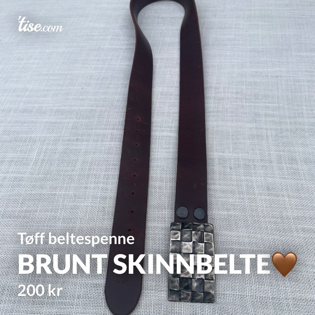 Brunt skinnbelte🤎