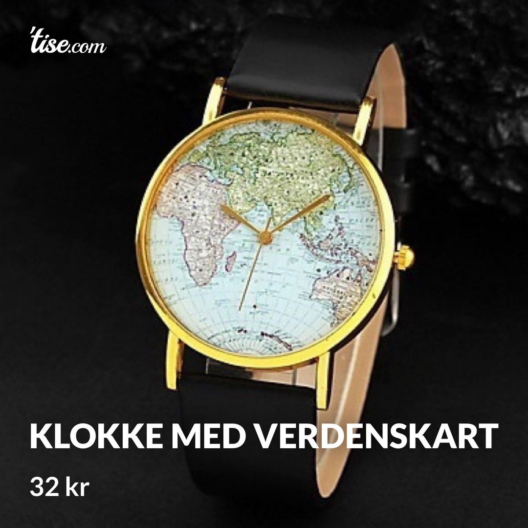 Klokke med verdenskart