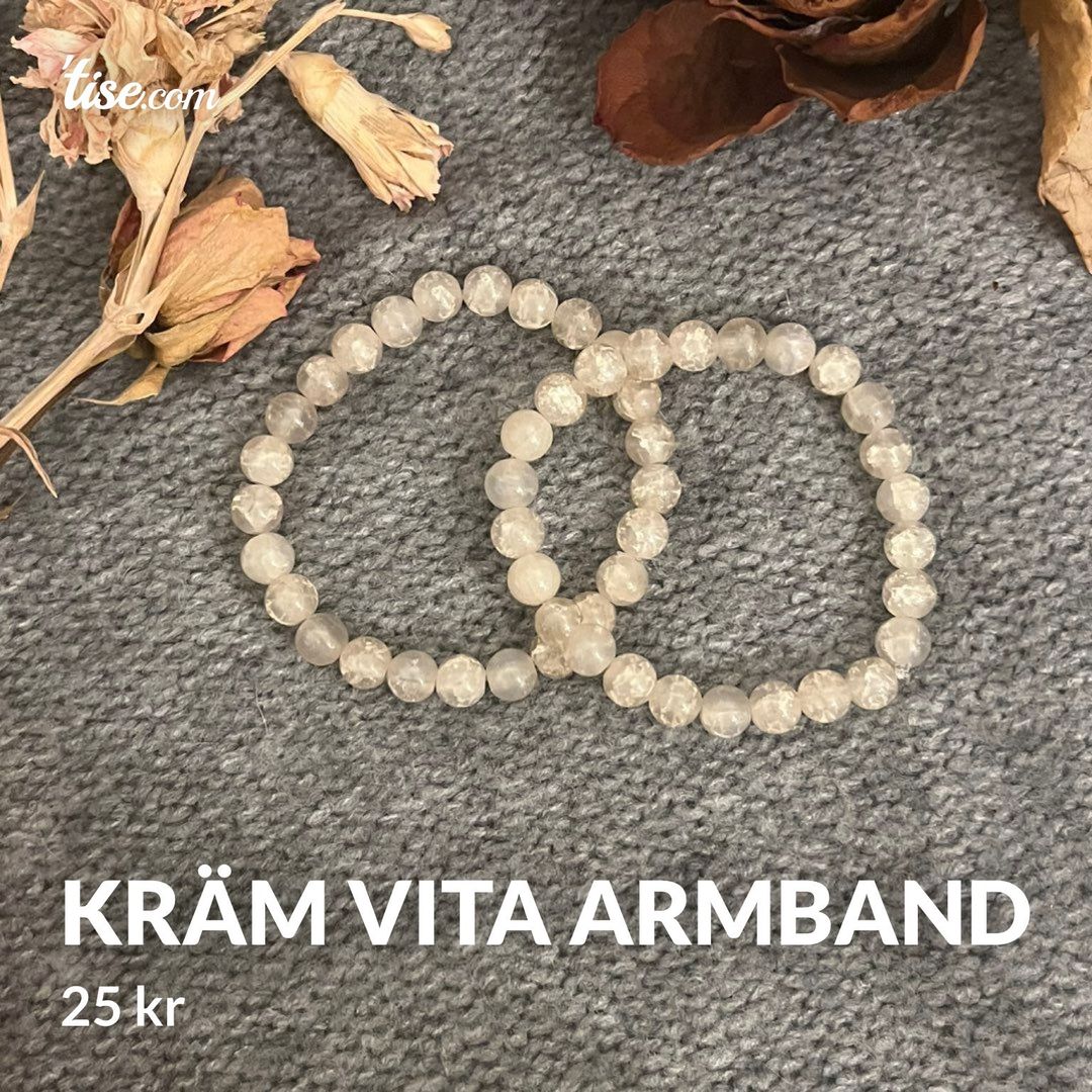 Kräm vita armband