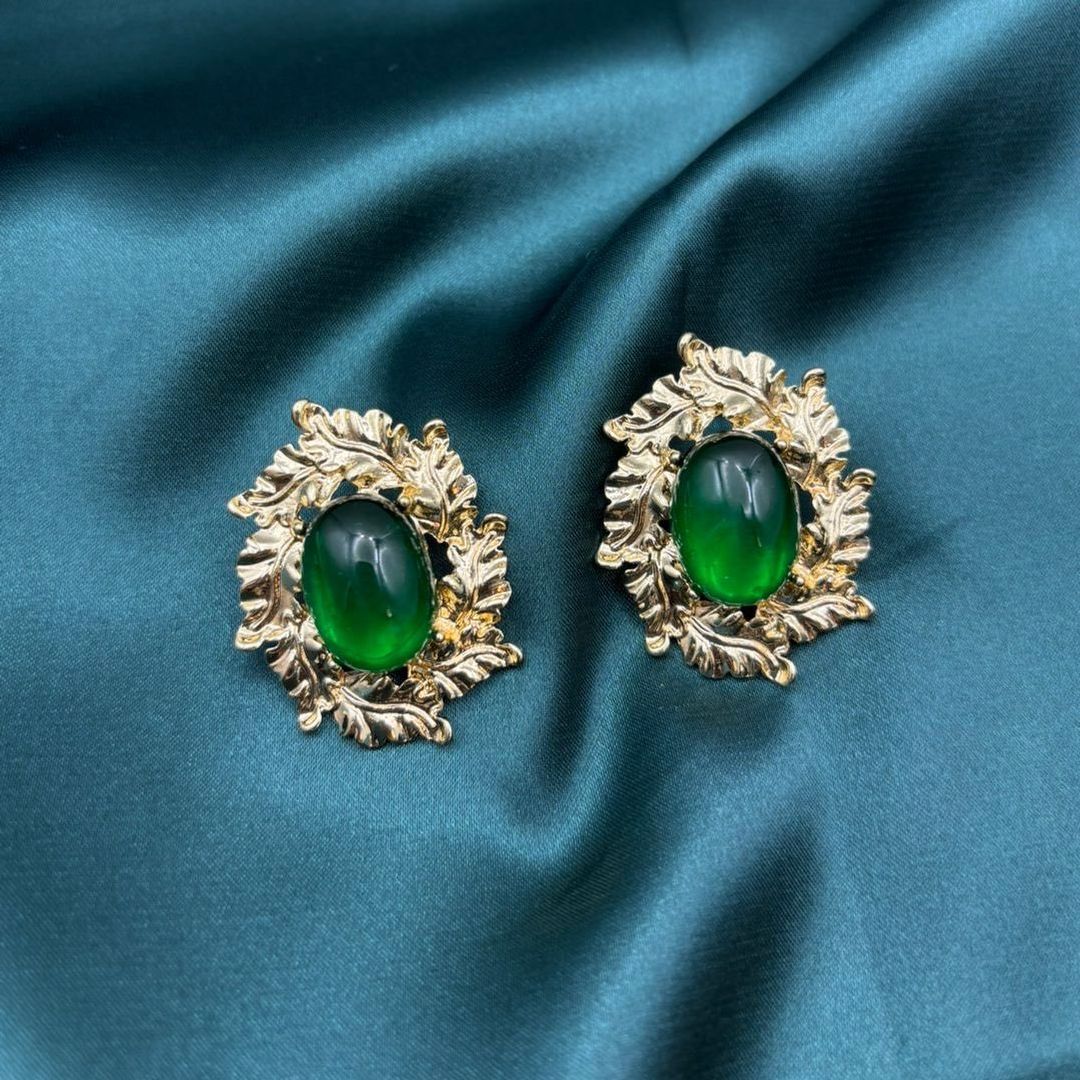 Green earrings