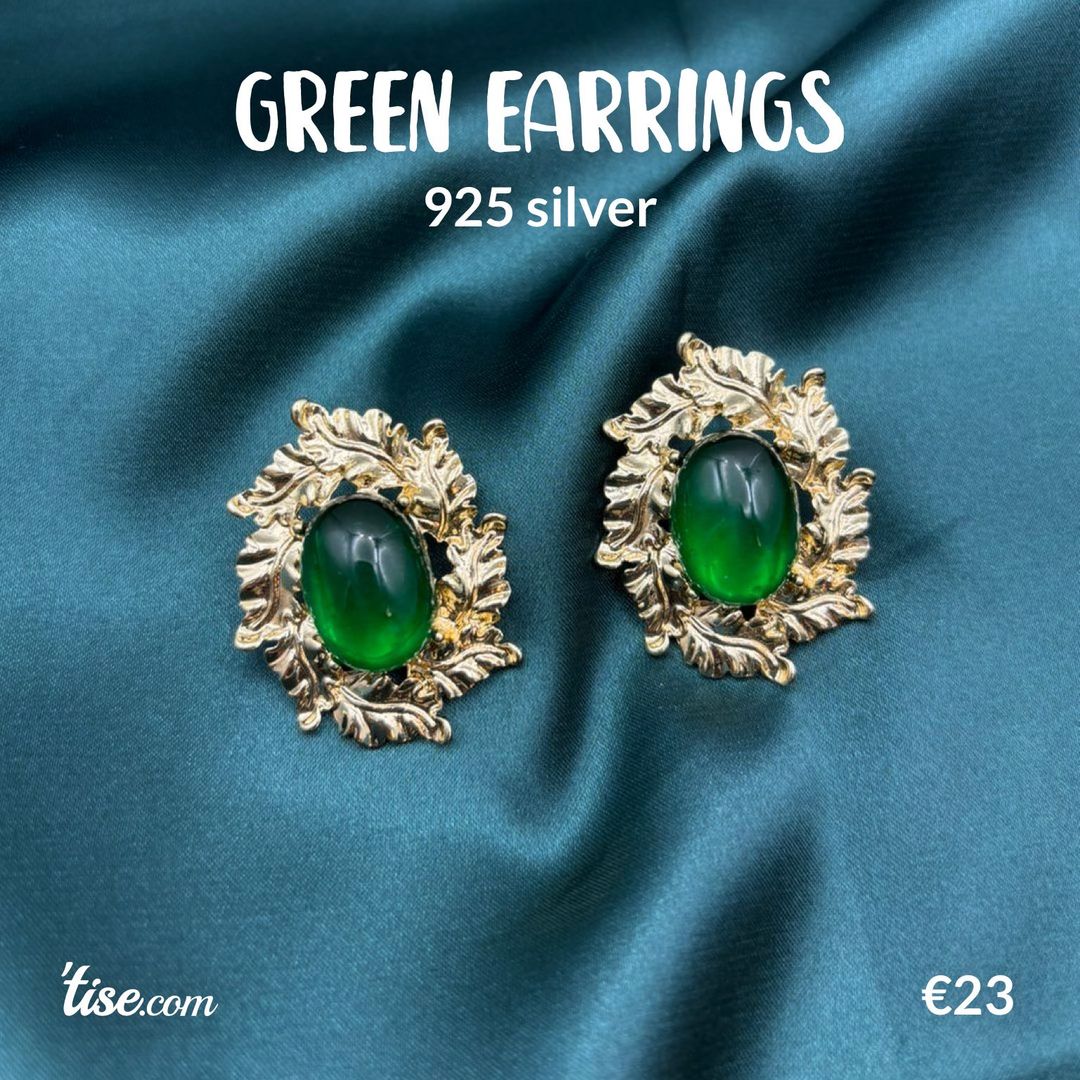 Green earrings