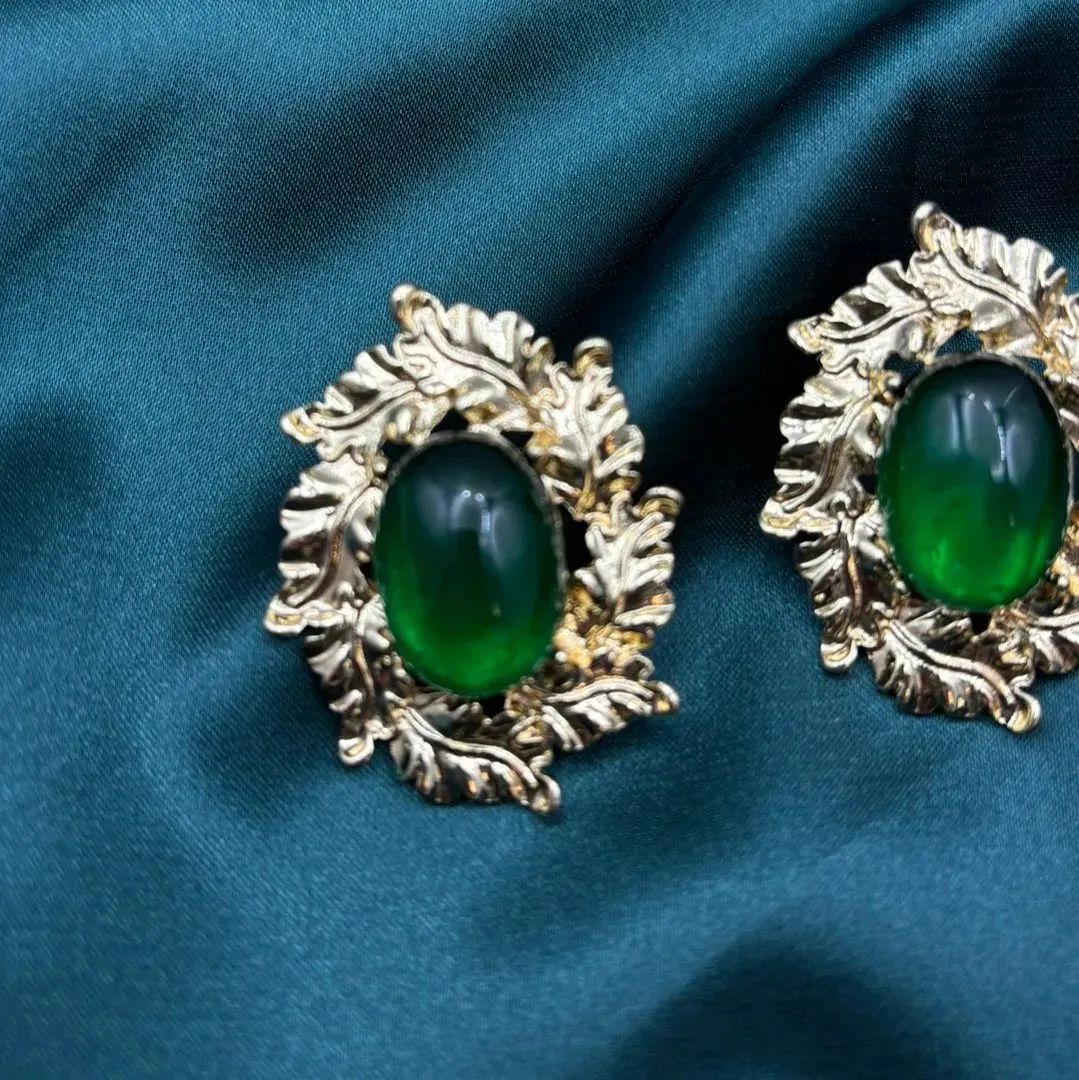 Green earrings