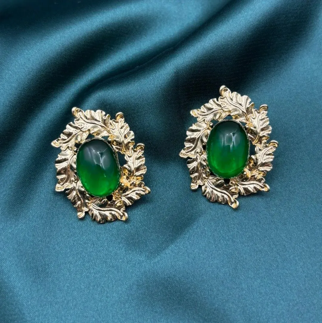 Green earrings