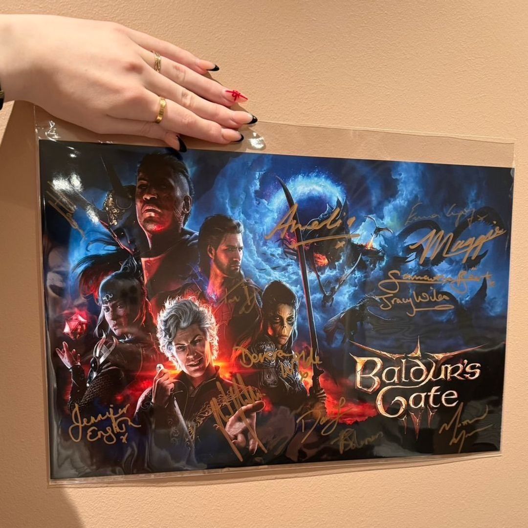 BG3 signed poster