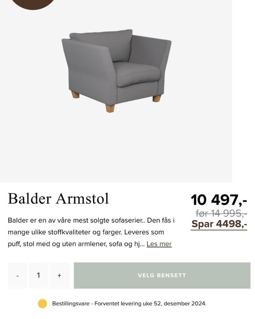 Balder stol