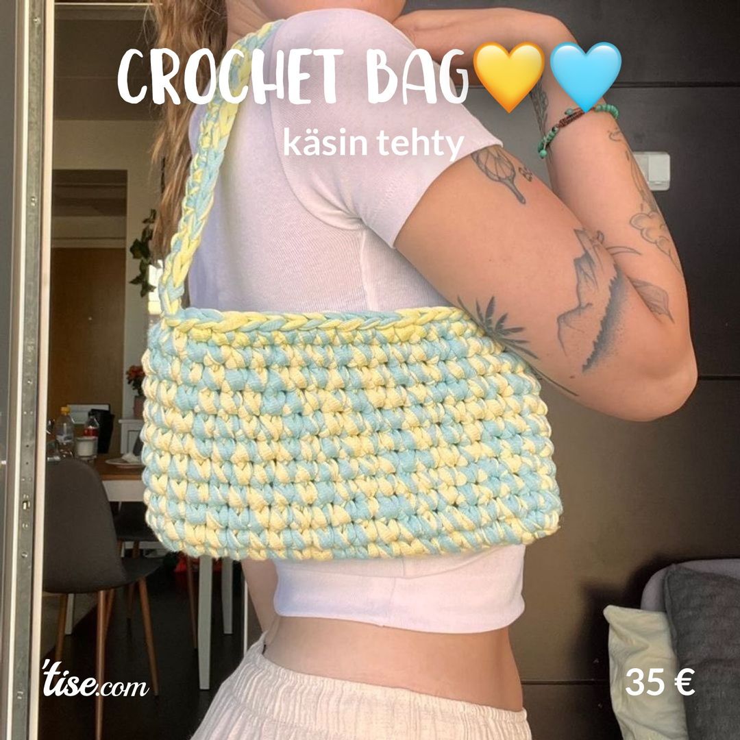 Crochet bag💛🩵