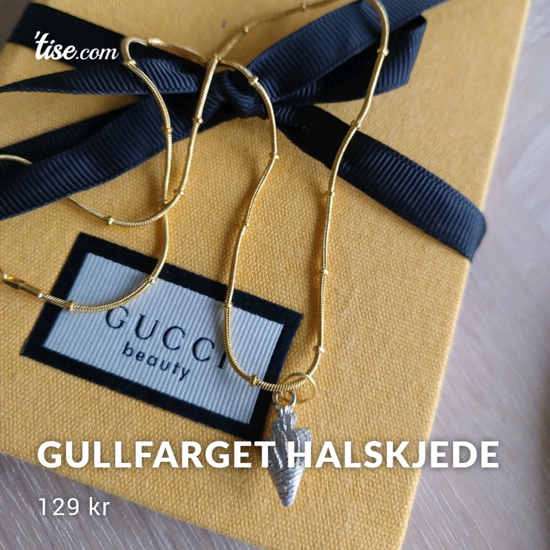 Gullfarget Halskjede