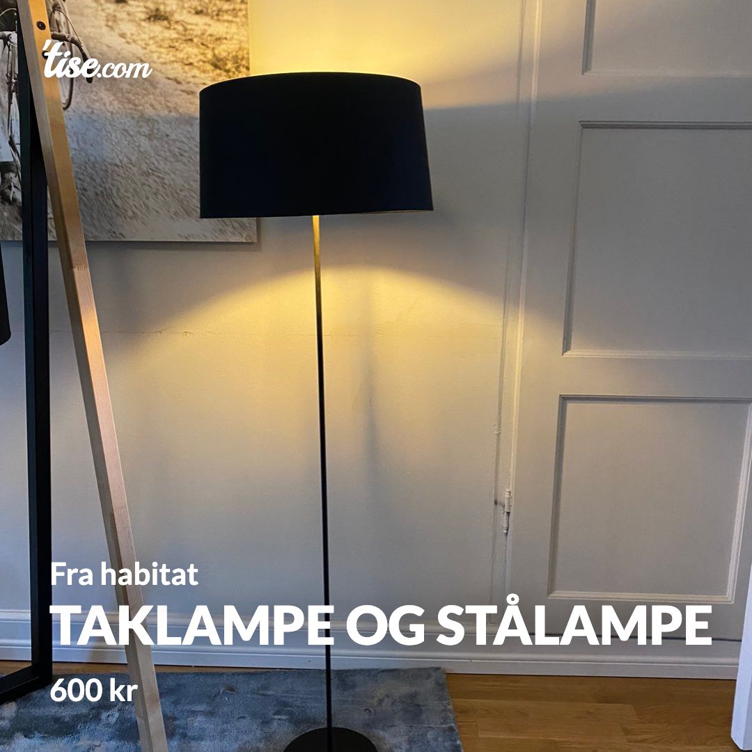 Taklampe og stålampe