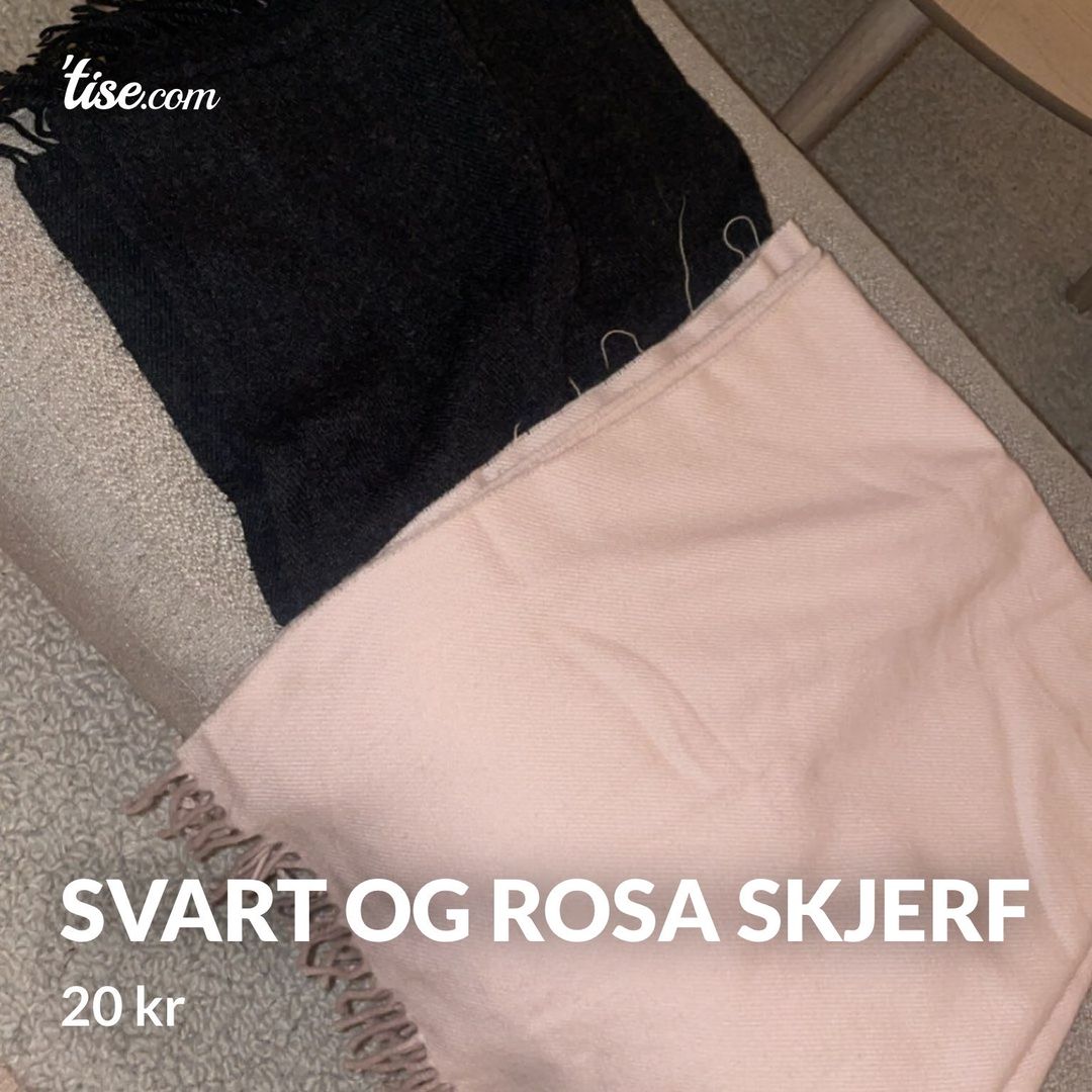 Svart og rosa skjerf