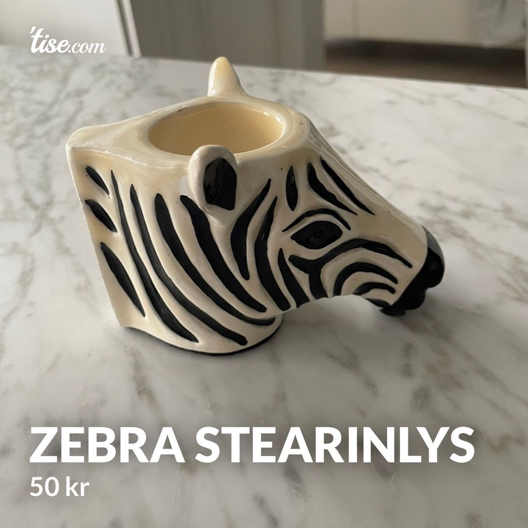 Zebra stearinlys