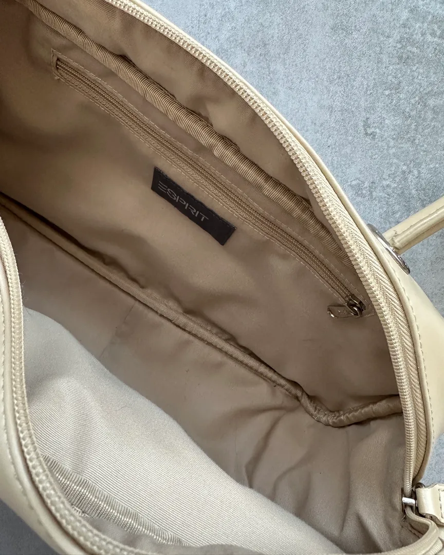 beige skuldertaske