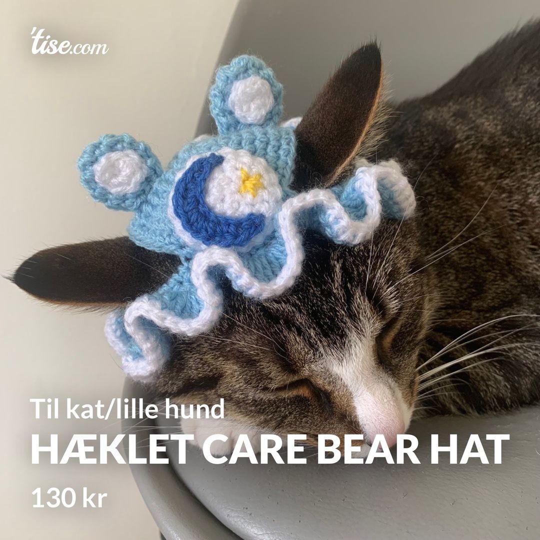 Hæklet care bear hat