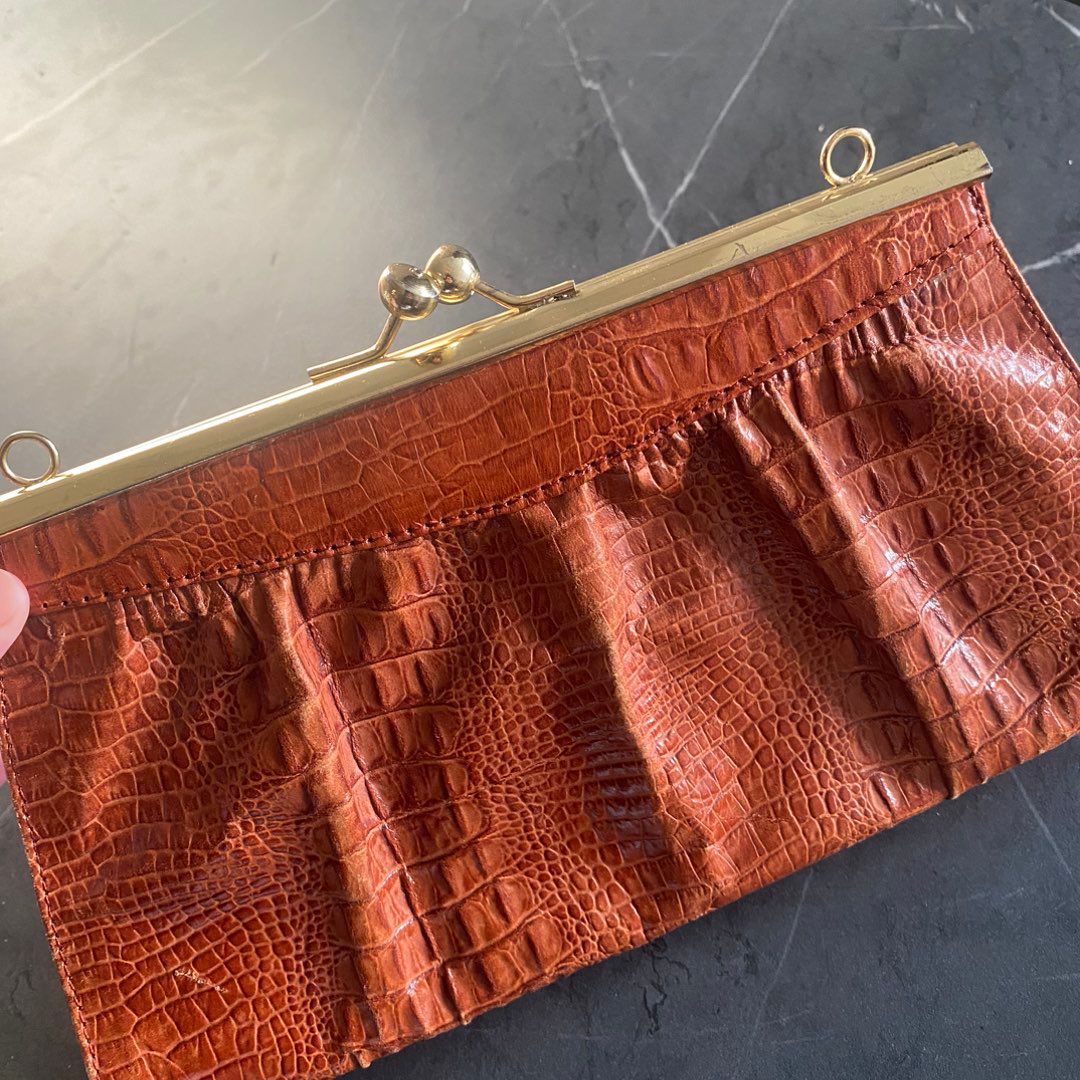 Vintage læder clutch