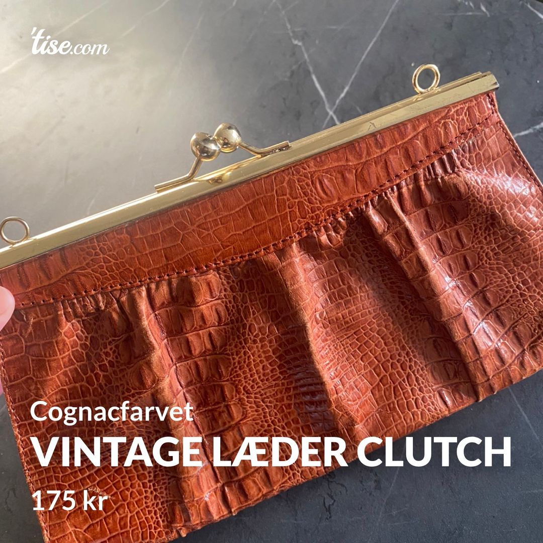 Vintage læder clutch