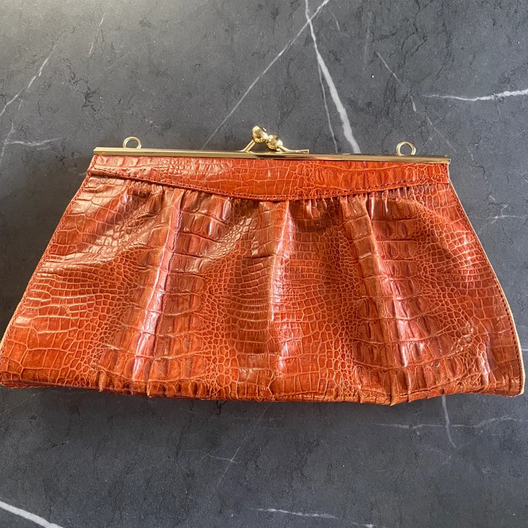 Vintage læder clutch