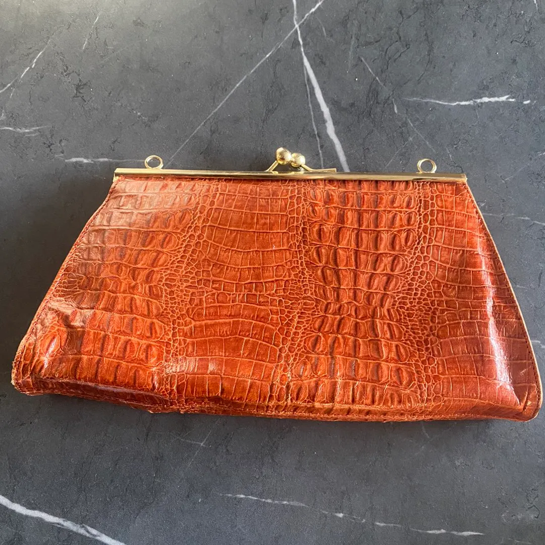 Vintage læder clutch