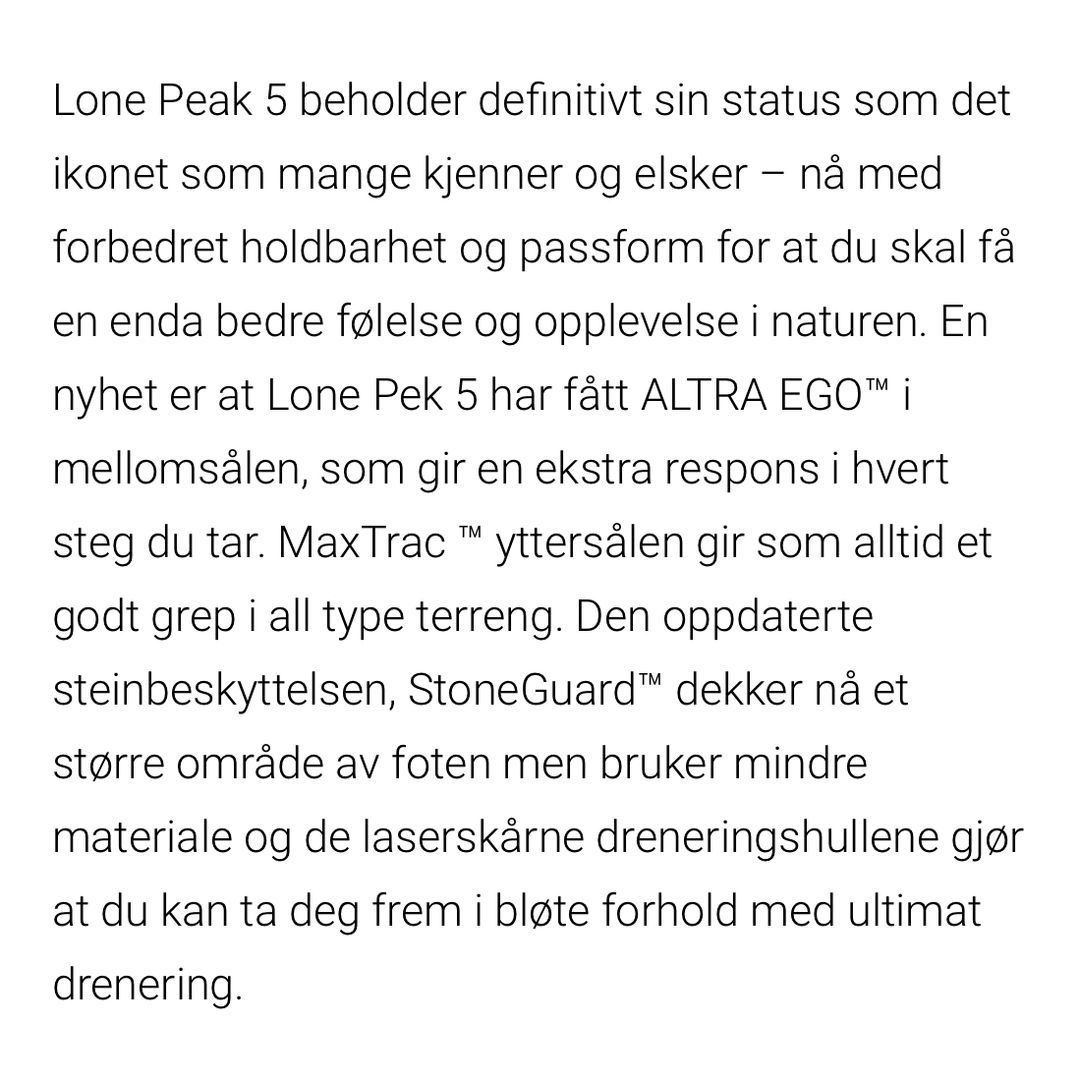 Altra lone peak 5